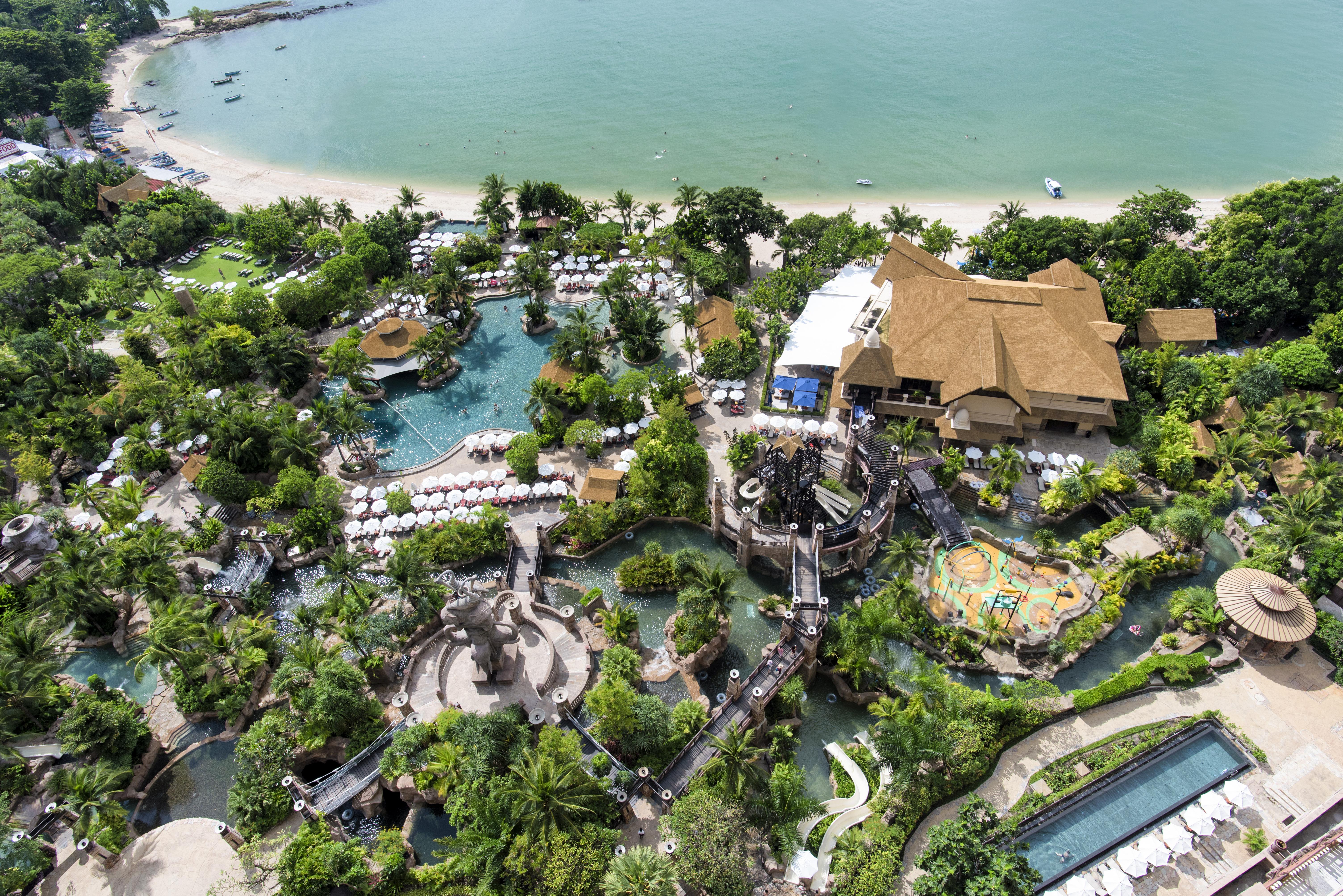 Centara Grand Mirage Beach Resort Pattaya Exterior photo Aerial view of the resort